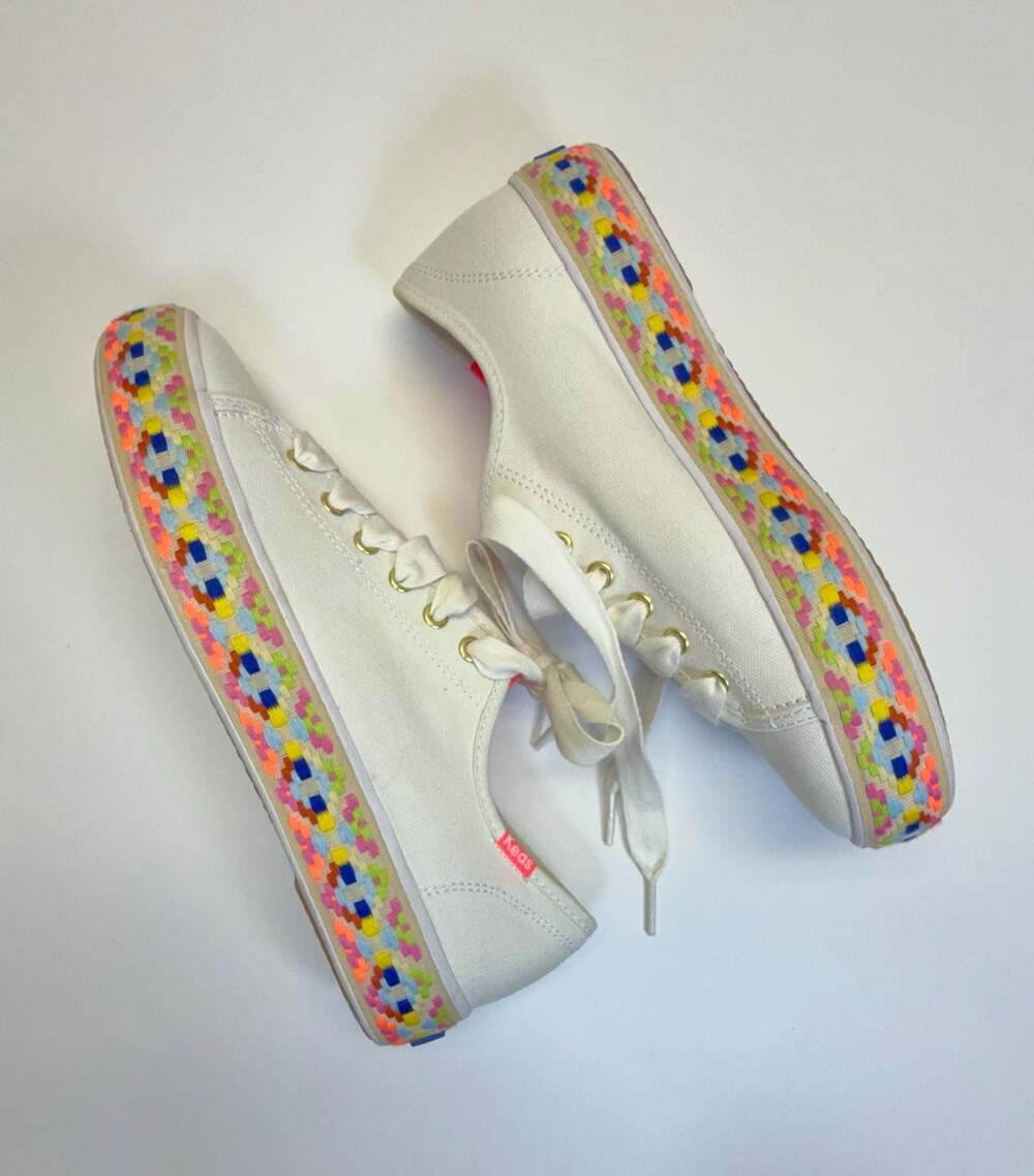 Keds Triple Kick Embroidered Foxing Platform Sneakers Women's Size 7.5 - Picture 13 of 16